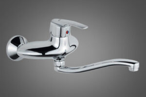 Смеситель кухонный настенный Mixxen Muse L280 хром HB5518223C-25S - Зображення 2